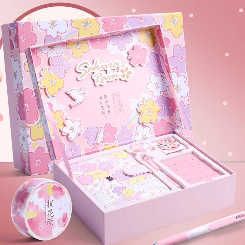 Набор канцелярских принадлежностей M &amp G с цветком вишни Подарочная коробка: