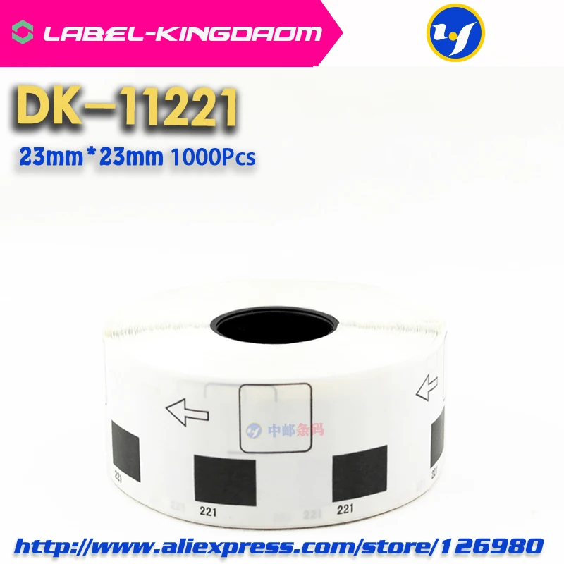 2 сменных рулона совместимых с DK-11221 этикеток 23 мм х 1000 шт. принтером для Brother QL-700/720