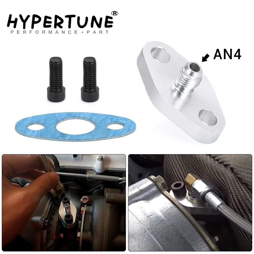 Hypertune Turbo подача масла впускной фланец прокладка адаптер Комплект 4AN 4 AN фитинг T3