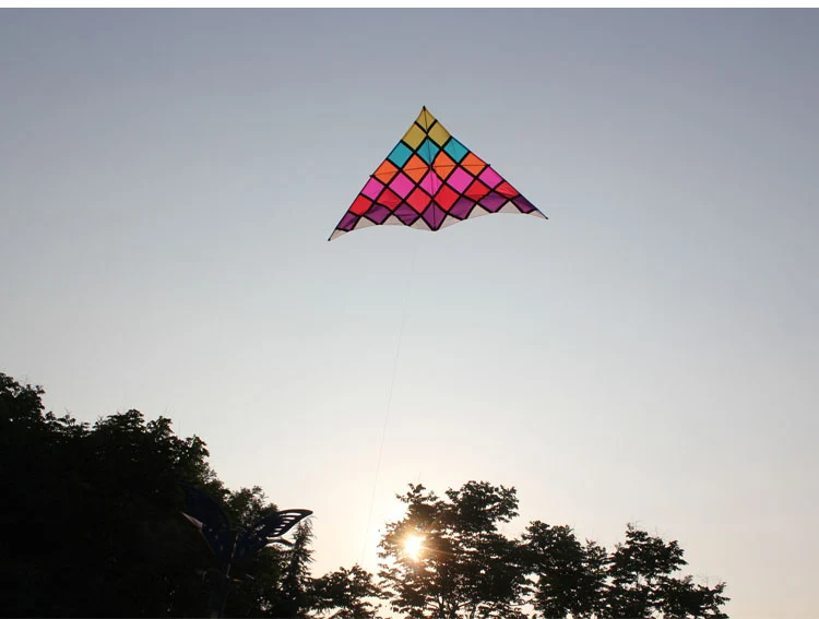 Новое поступление 2 5 м одиночная линия нейлоновая ткань Delta Kite с ручкой и веревкой