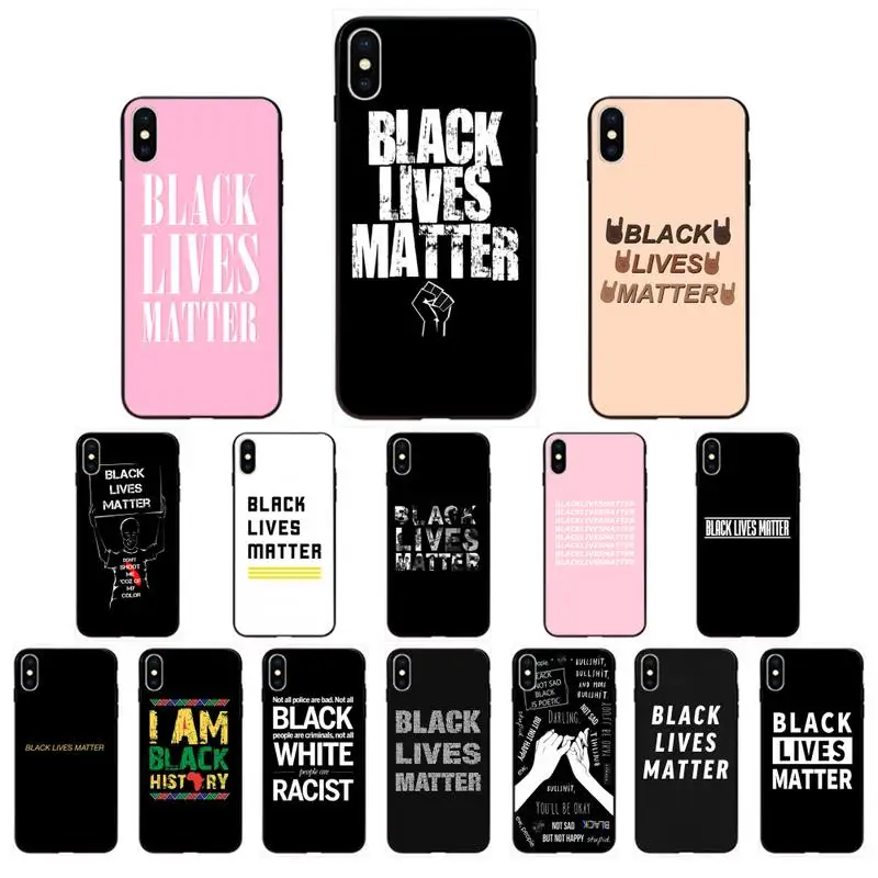 Yinuoda Black Lives Новое поступление черный чехол для мобильного телефона iPhone 11 pro XS MAX 8 7 6