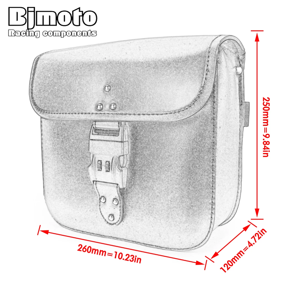 Сумки с кодовым замком мотоциклетная седельная сумка из искусственной кожи