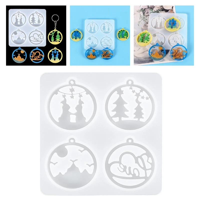 

Рождественская силиконовая форма с отверстием, брелок, подвеска, ювелирные изделия в подарок на день Святого Валентина