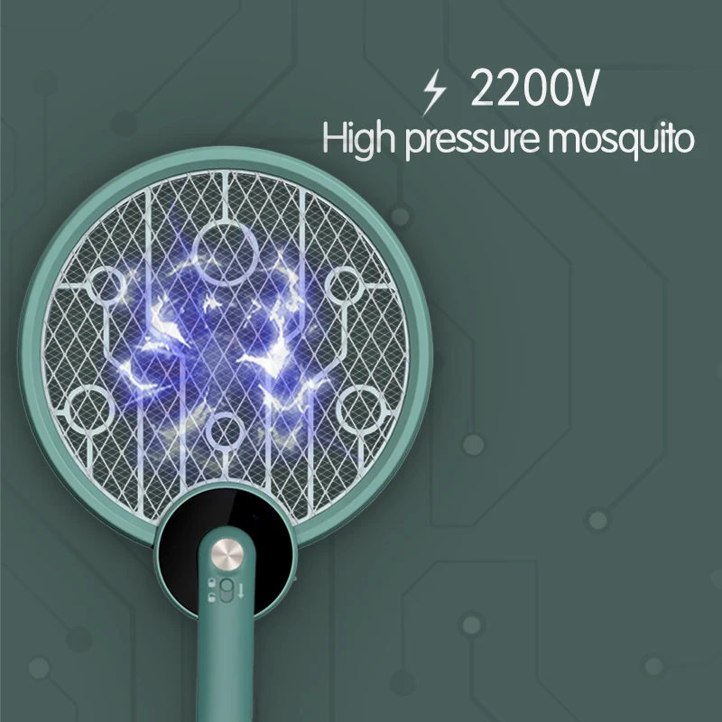 

1000mAh USB Rechargeable Mosquito Swattered Electric Fly 3500V Electric Portable Insect Racket Zapper Mosquitoes Kill fly