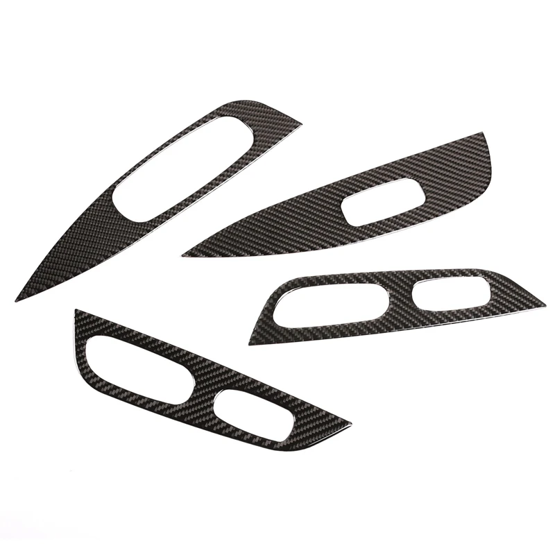 

4Pcs Carbon Fiber ABS Inner Window Switch Panel Cover Trim for Nissan X-Trail 2014-2018 Decoration Stickers