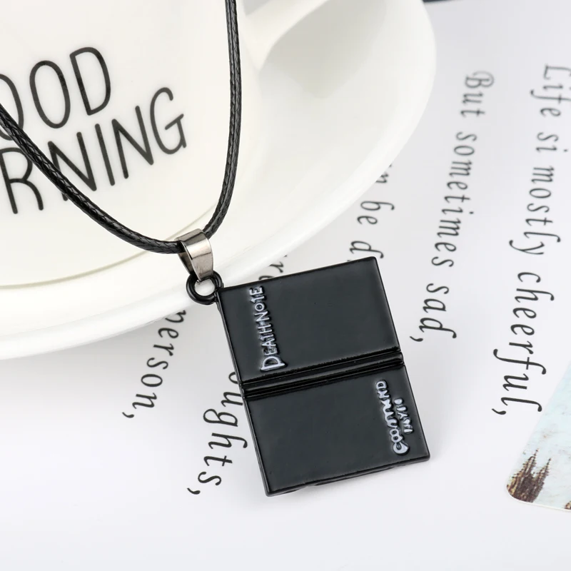 

Anime Death Note black Book Necklace Men Women Creative Jewelry alloy Charm Leather Rope Choker Prop Necklaces with Pendants