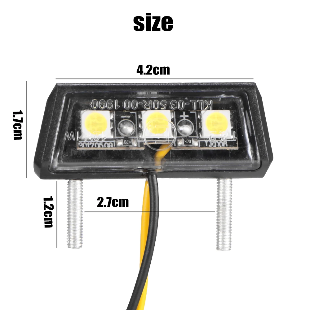 

AOZBZ Mini Motorcycle LED Tail Rear Light Motorbike License Plate Light Car Auto Rear Light for Honda Kawasaki Yamaha Suzuki