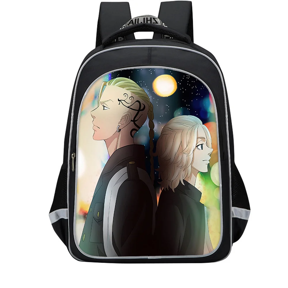 

Anime Tokyo Revengers Packsack Oxford Fabric Backpack Teenager Schoolbag Unisex Casual Black Travel Laptop Bag Zipper Mochila