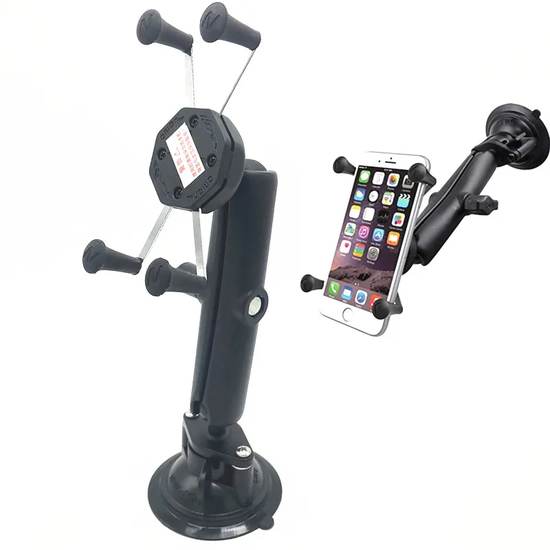 Крепление на присоске с закручивающимся замком длинной двойной ручкой и