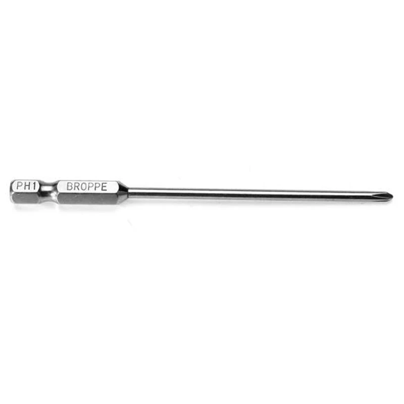 

Broppe 9pcs 100mm S2 Alloy Steel Magnetic Long Hex Cross Head Electric Screwdriver Bits 1/4 Inch Hex Shank