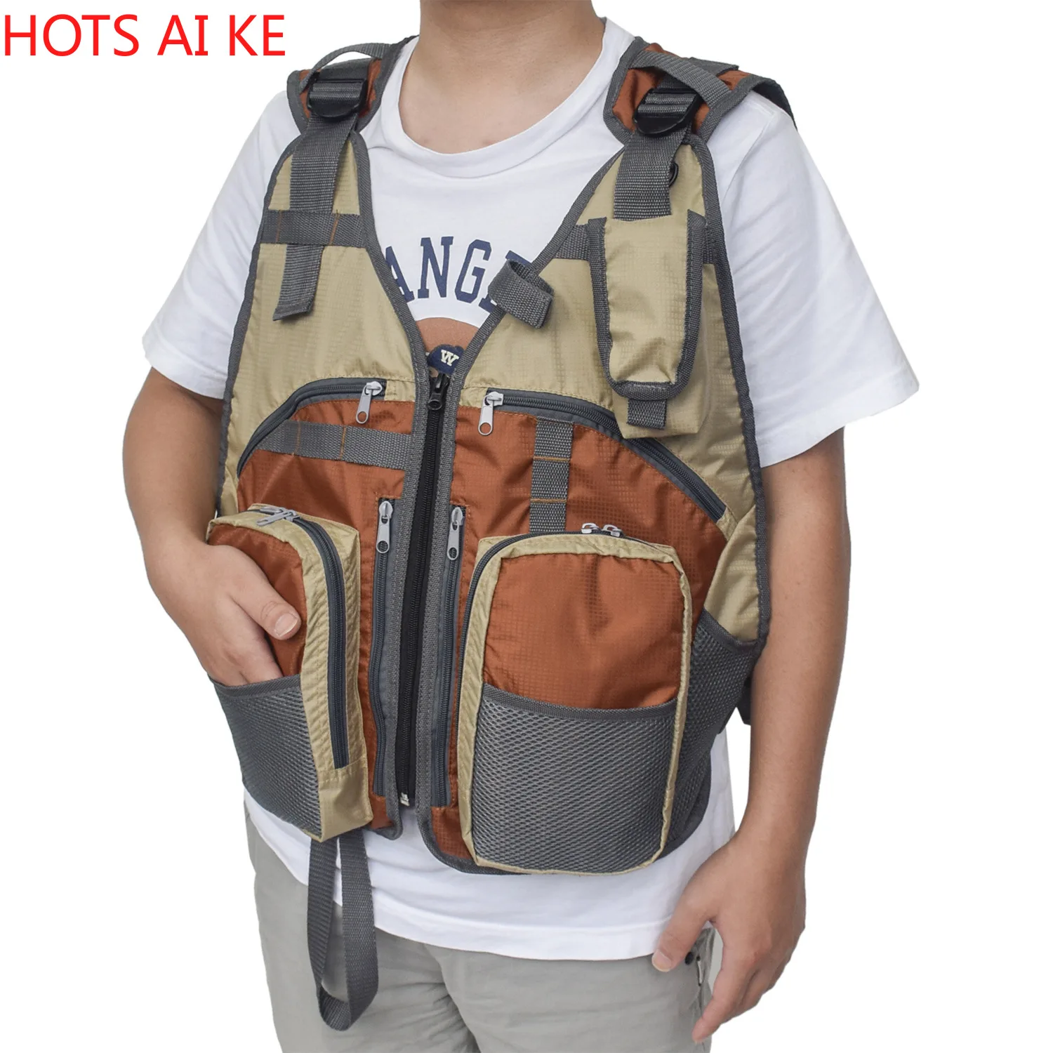 

High Quality Fishing Vest Breathable Adjustable Pack Multifunction Pockets Outdoor Mesh Accessory Bag Fishing Tackle