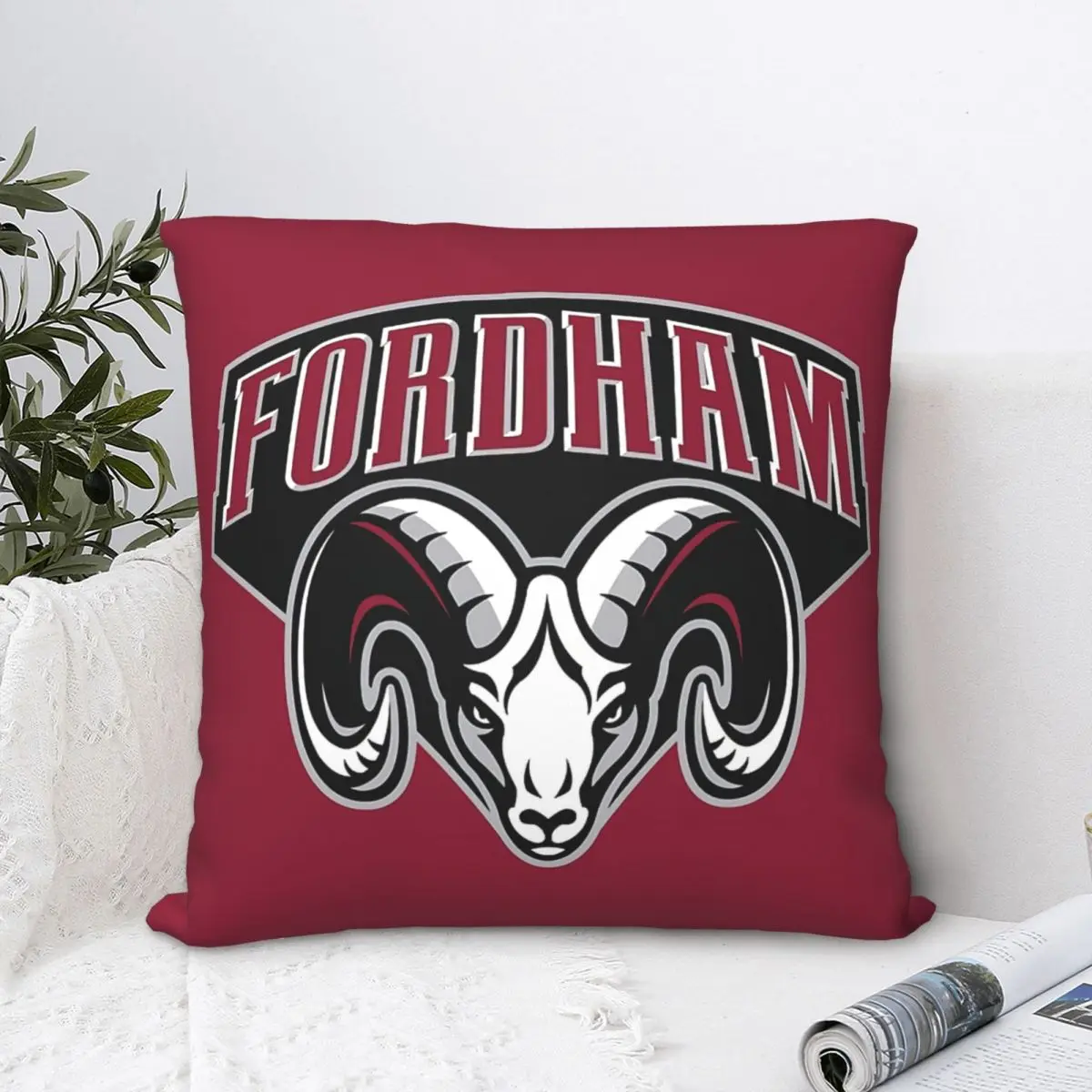 

Fordham Polyester Cushion Cover Seal Logo For Bedroom Office Decorative Kawaii Coussincase