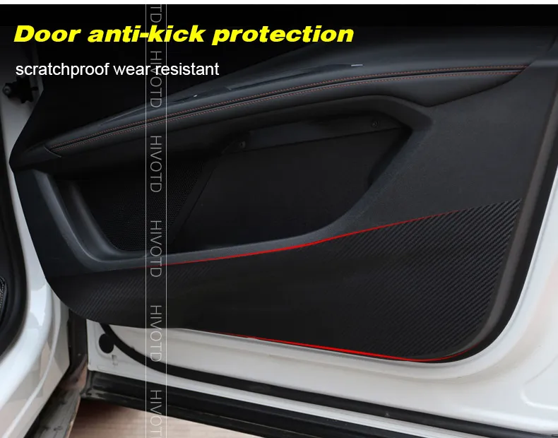 Для peugeot 3008 GT аксессуары для двери автомобиля анти Kick Pad стикер углеродное волокно внутренняя защита двери боковой край пленка