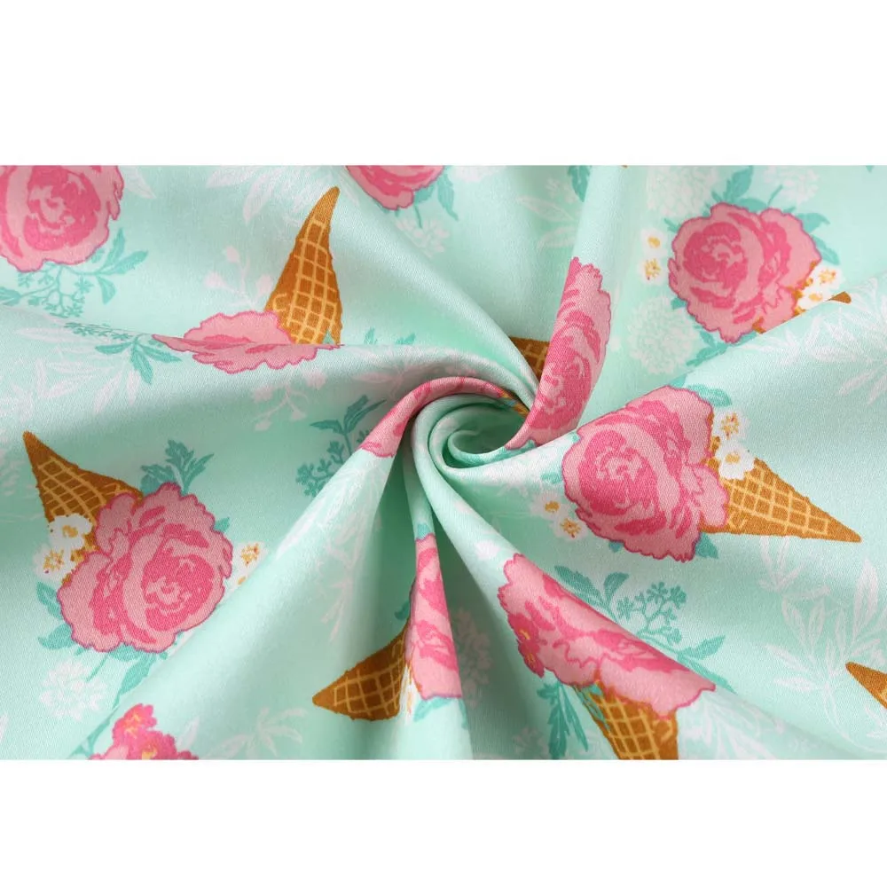 50s Винтаж женские букет в ретро стиле Цветочный принт Высокая Талия Миди юбки до