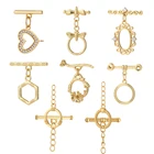 Застежки OT для ожерелья, браслета, ювелирные изделия, сердца, цветка, золотой узор, аксессуары OT, пряжки, крючки, медь, оптовая продажа