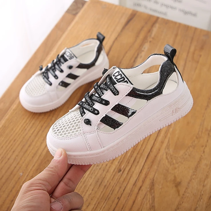 

2019 spring and summer models Korean kids sports shoes breathable mesh shoes wild boys shoes baby girls shoes