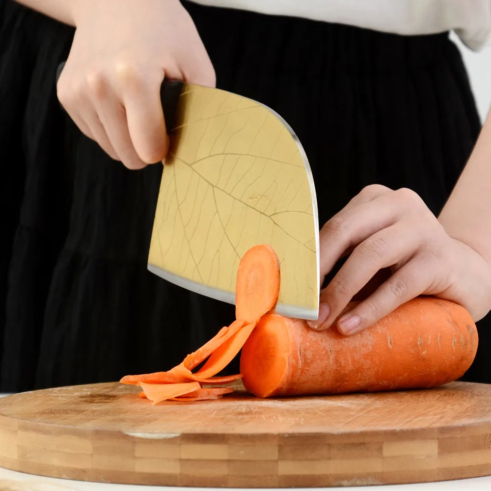 Нож из нержавеющей стали 7cr17 в виде листьев дамасской вены нож для кемпинга