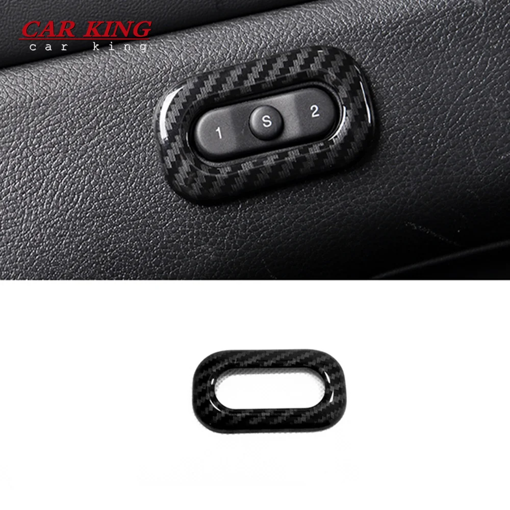 

ABS Carbon fibre Car Styling Accessories For Jeep Grand Cherokee 2014 2015 2016 2017 Car Seat memory button Cover Trims 1pcs