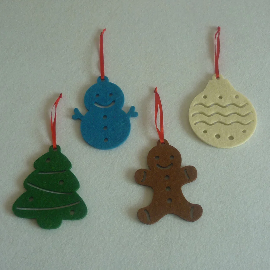 

10x Christmas Xmas Tree Ornament Hanging Decorations For Home Party - Snowman, as described