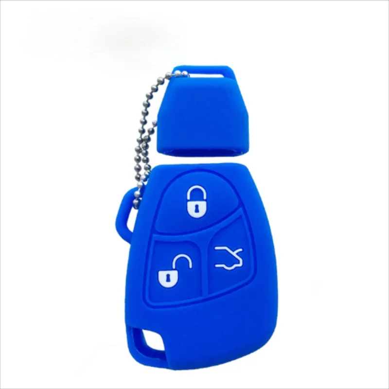 

Remote Key Holder Case for Benz Mercedes B C E ML S CLK CL 3 Button Key Silicone Cover Keyless FOB Protector