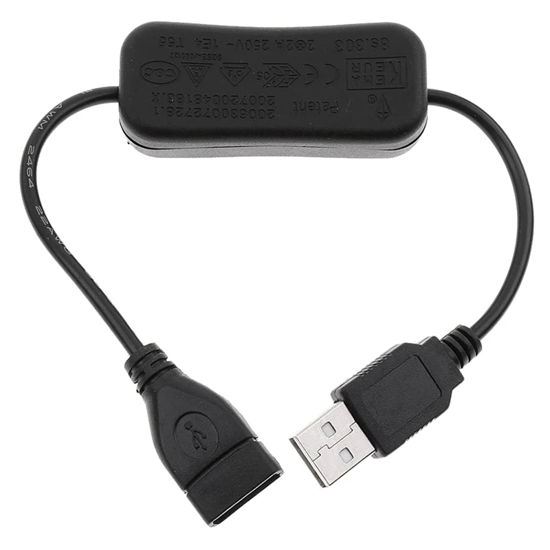 2 шт. кабель USB a Папа-мама с переключателем ВКЛ./ВЫКЛ. переключатель питания для