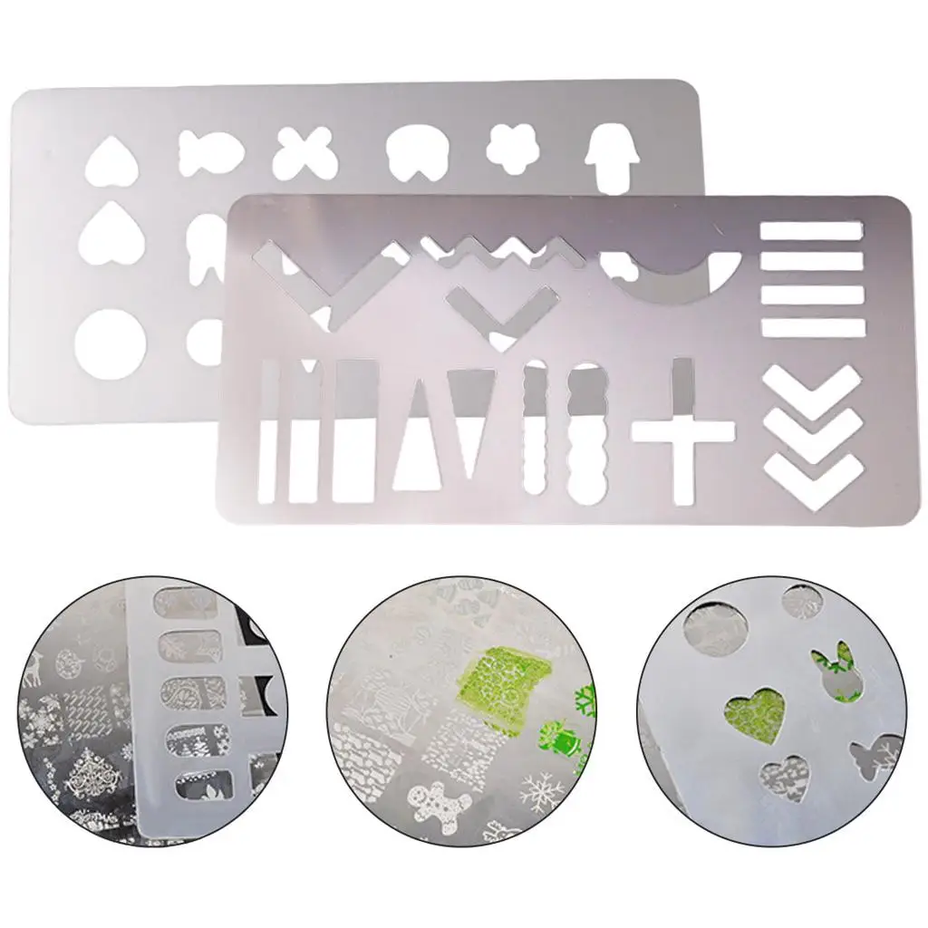 

Stamping Guide Templates Stainless Steel Full French Nail Tips