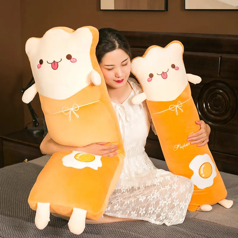 

80/100CM New Soft Long Bread Boyfriend Pillow Plush Toys Stuffed Pause Office Nap Sleep Cushion Gift Doll For Kids Girls