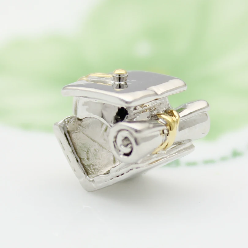 DIY выпускник траншеекопатель колпачок книги для шарма бусины Fit Pandora браслет
