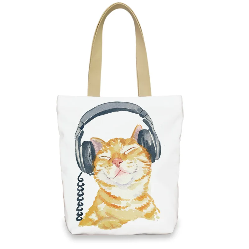 Новое поступление женские модные сумки сумка с принтом кошки повседневные