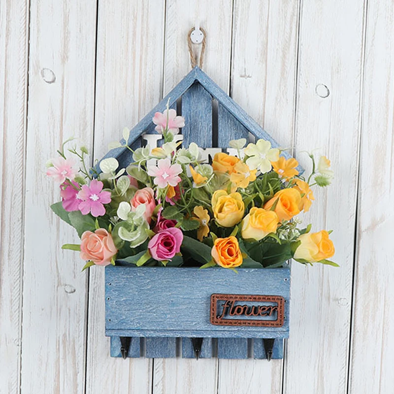 

Wall Hanging Wood Key Hanger Holder Coat Hook Vintage Hallway Home Space Saving Small Bedroom Door Back Decorative Room Rack