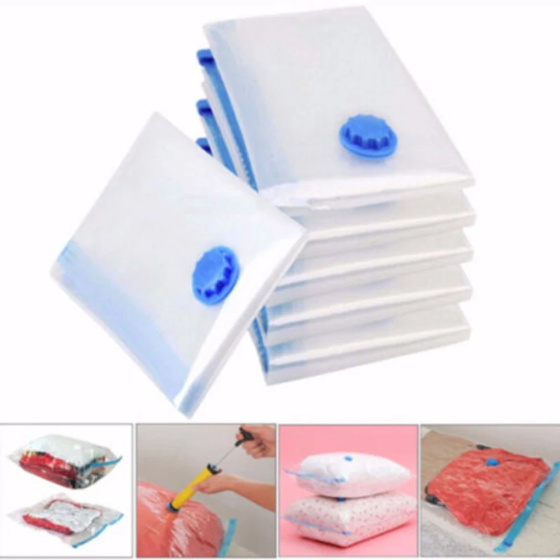 

Foldable Vacuum Bag Storage Bag Home Organizer Transparent Border Clothes Organizer Seal Compressed Travel Saving Space Bag