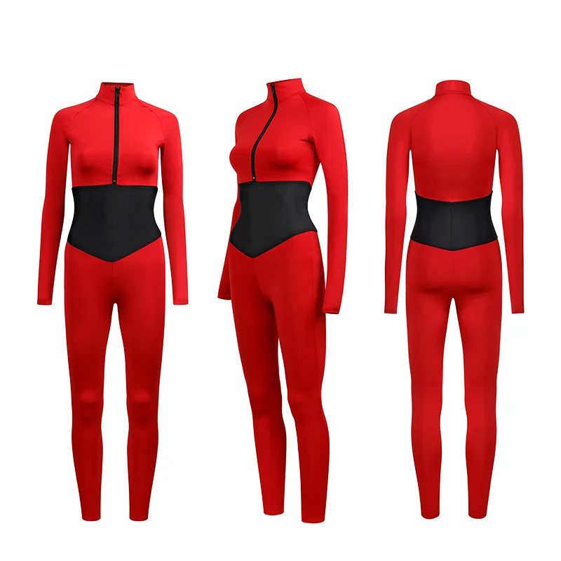 Комбинированный костюм для фитнеса женские спортивные костюмы комбинезон