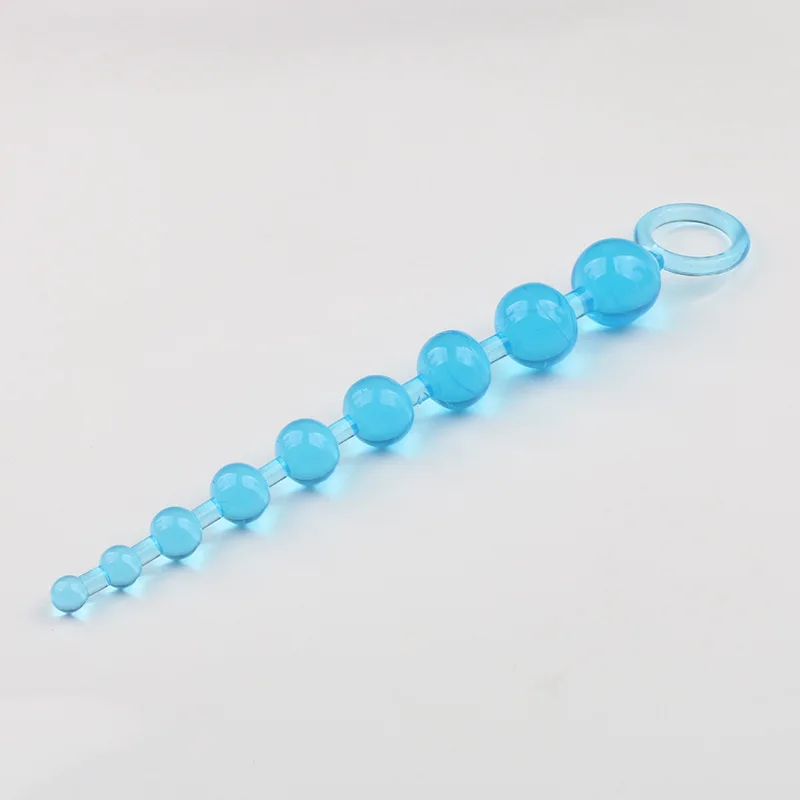 Jelly Anal Beads Orgasm Vagina Plug Play Pull Ring Ball Stimulator Butt | Красота и здоровье
