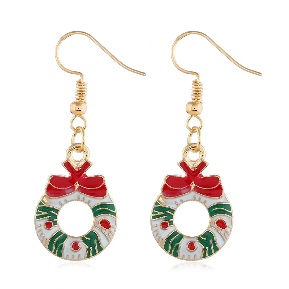 

2021 New Christmas Drop Earrings for Women Santa Claus Snowman Dangle Earrings Girls Christmas Festival New Year Jewelry Gift