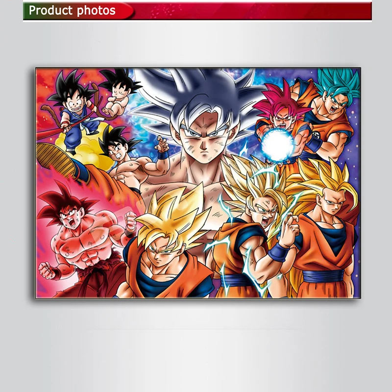 5d Diy мозаика полная вышивка головоломка Dragon Ball картина квадратная/круглая роспись из бриллиантов мультфильм ГОКу картина Наклейка на стену