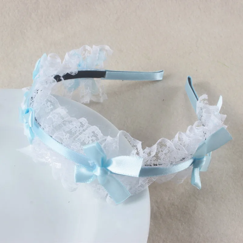 

Vintage Japanese bowknot sweet Lolita lace ribbon bow headdress maid hair band maid daily headwear headband
