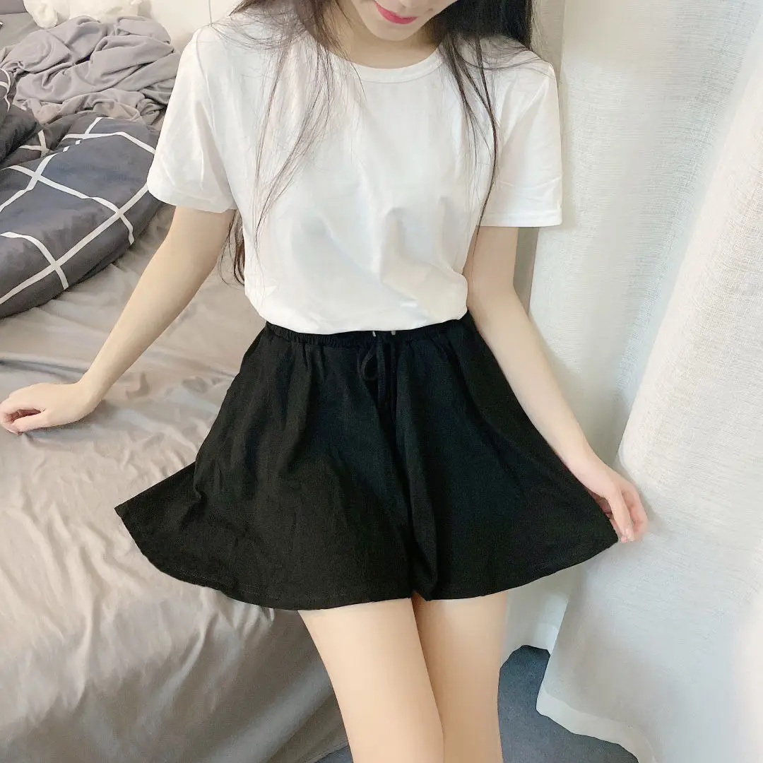 

Summer girl student's loose and versatile slim High Waist Wide Leg leisure sports shorts[Finished on May 30]