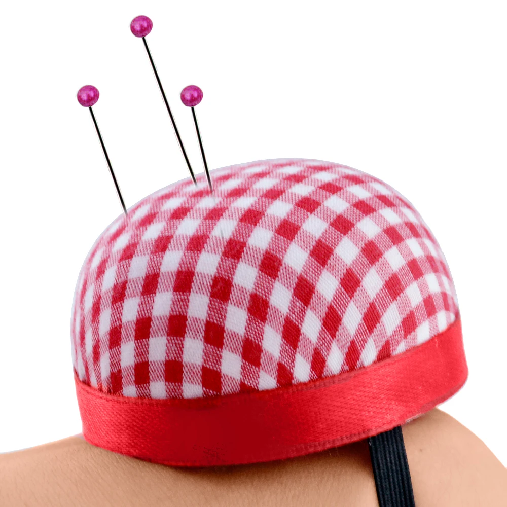 1 шт. игольная подушка в форме красного шара с эластичным ремешком на запястье DIY