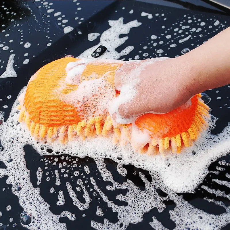 

Car Cleaning Brush Cleaner Tools Microfiber Super Clean Cloth Towel Wash Gloves Car Windows Cleaning Sponge Product Tool