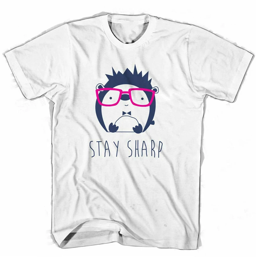

Hedgehog W Glasses Man Woman T-Shirt EURO SIZE Top Quality Tee Shirt male brand tshirt summer plus size tee-shirt