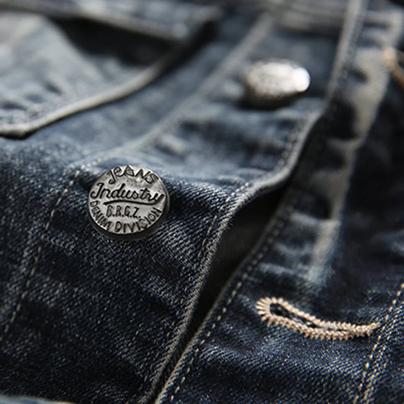 

Automotive Style Mens Denim Jacket and Coats Spring Autumn Plus XXXL Thin Biker Jeans Jacket Man Korean Fashion Streetwear A763