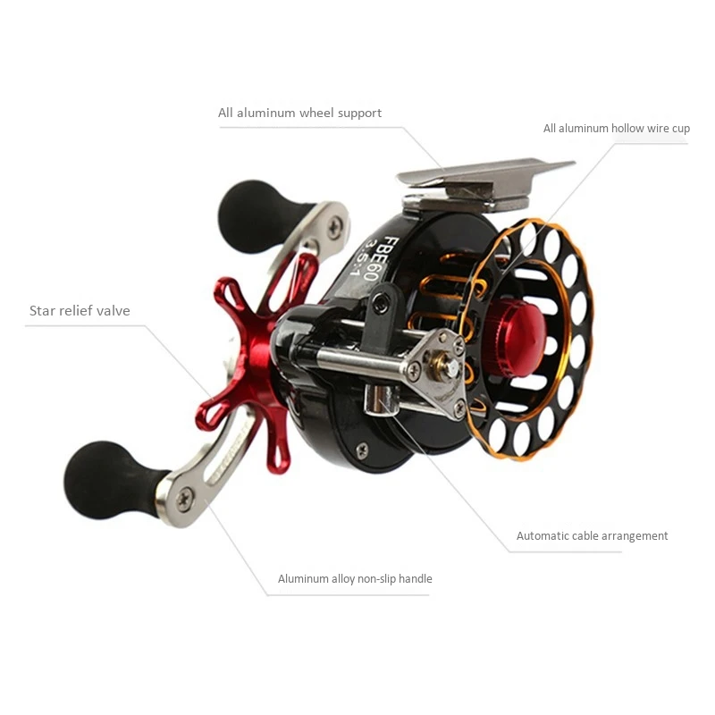 

Fishing Reel Ultralight Saltwater Raft Spinning Reel Aluminum Alloy Automatic Line Spread Ice Fly Fishing Reel