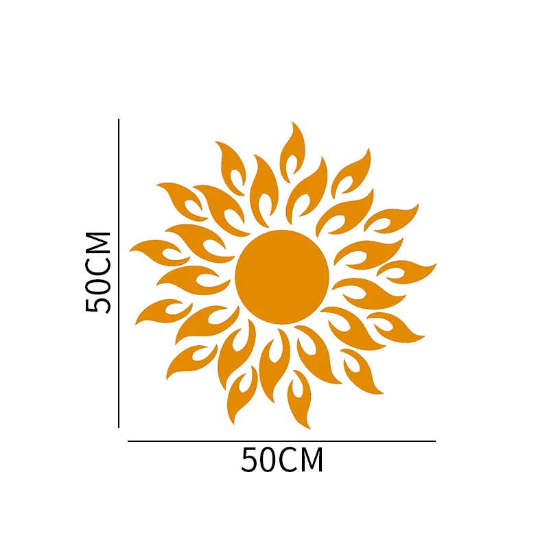 

1 Pcs Sun Mirror Wall Sticker Ps Material 3D TV Background Stickers DIY Wall Decor Stickers Art Mural Room Decoration mirror