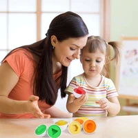 children educational toys recognize color shape matching eggs random color