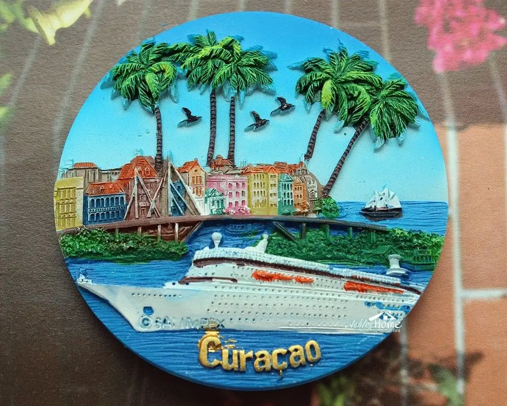 Туристический сувенир Curacao Island Нидерланды 3D искусственная смола идея для подарка