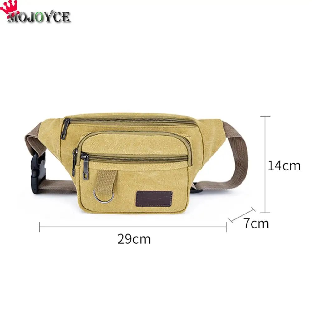 

Canvas Fanny Pack Outdoor Sports Waist Bag Unisex Portable Phone Pouch Crossbody Packs Female Male Classic Texture Bag