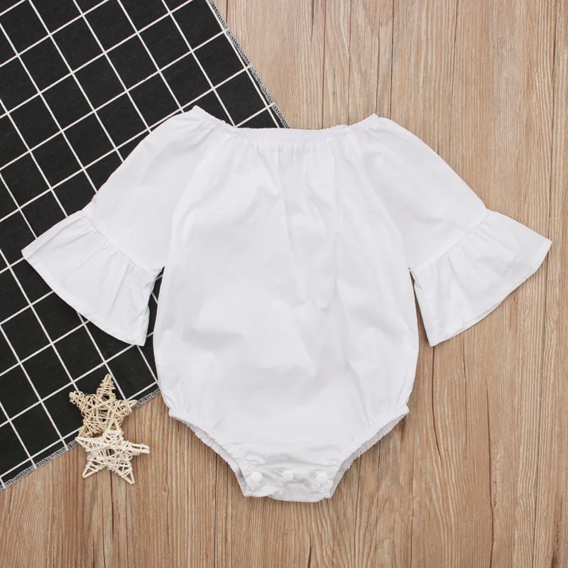Модная одежда для маленьких девочек комбинезон новорожденных с оборками и