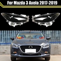 for mazda 3 axela 2017 2018 2019 car front headlight lens cover lampshade glass lampcover caps headlamp shell lamp light case