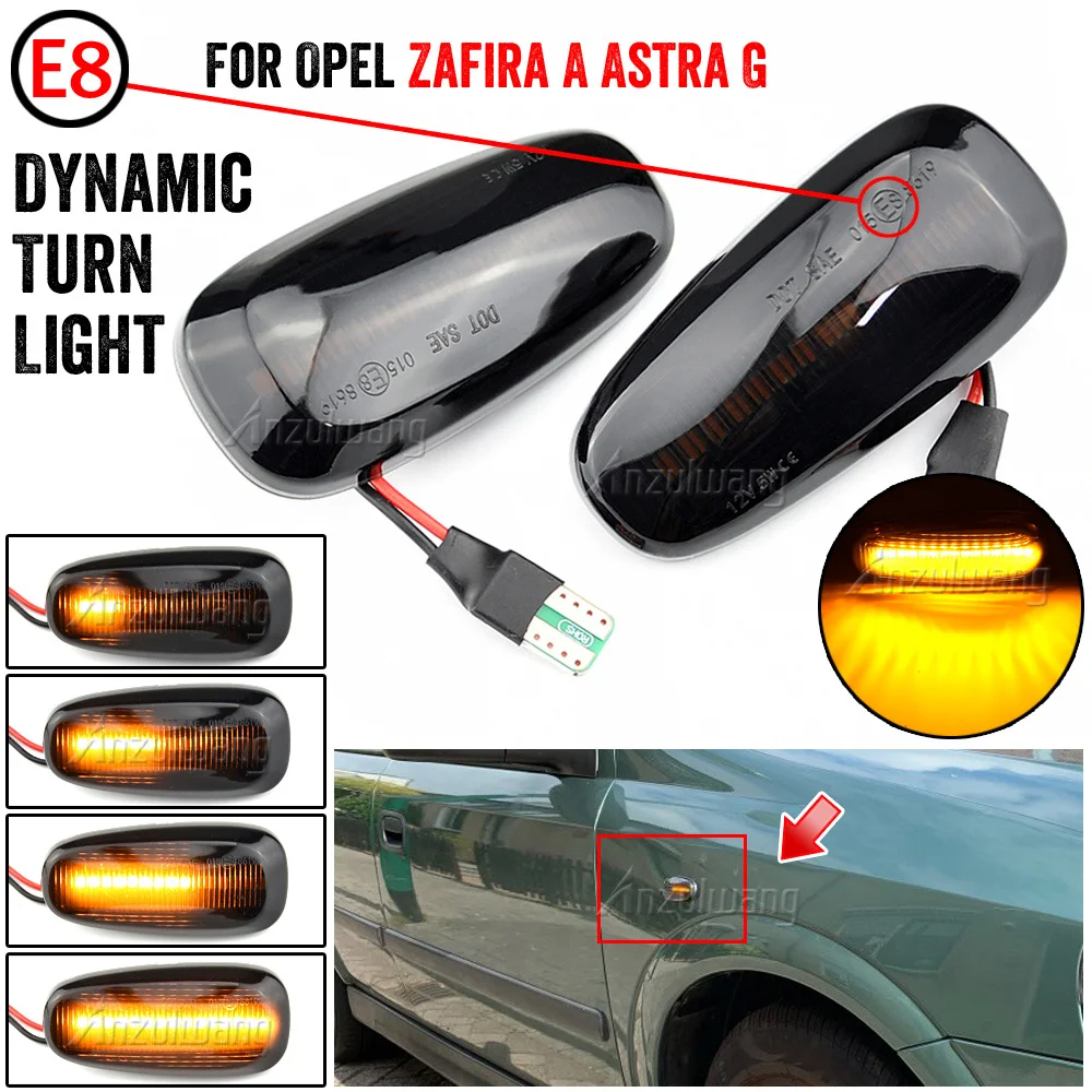 

Flowing Led Dynamic Turn Signal Light For Opel Zafira A 1999-2005 For Opel Astra G 1998-2009 Side Marker Light Sequential Blinke