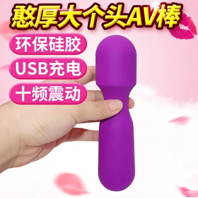 USB Перезаряжаемый водонепроницаемый силиконовый AV вибратор Стимуляция клитора